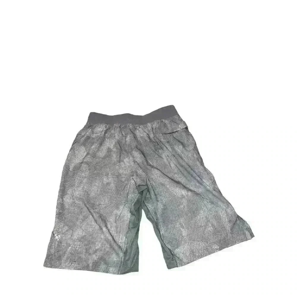 Mens Lululemon Running Shorts Pace Breaker White Gray Workout Lined Brief Sz Xs